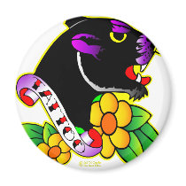 Black Panther Tattoo magnets by Mustang_Lady Black Panther Tattoo magnets