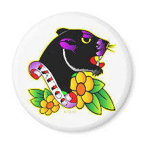 Black Panther Tattoo magnets by Mustang_Lady Black Panther Tattoo magnets