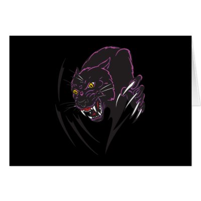 black panther tribal design greeting card by doonidesignsanimals