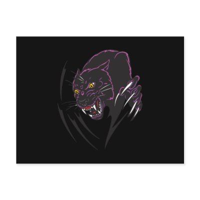 black panther tribal design postcard by doonidesignsanimals