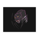 black panther tribal design postcard
