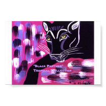 BLACK PANTHER, "Tropical Collection" posters by CAROLLOZITOWldlfeArt BLACK PANTHER, "Tropical Collection" posters
