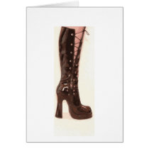 Black Patent Lace-up Boot cards by SuseyG Black Patent Lace-up Boot cards