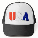 Black Patriotic USA Truckers Hat hat