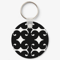 Black Pattern Keychain