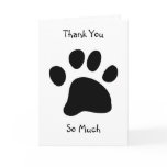 Black Paw, Thank You, So Much Card