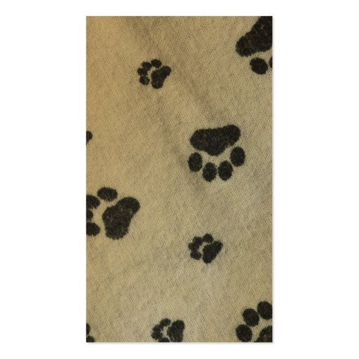 Black Paws Business Cards (front side)