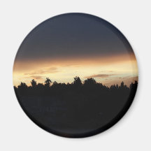 Black Peach Sunset Over Lake Swan Georgia Magnets