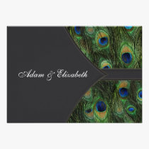 Black Peacock Wedding Invitations invitations
