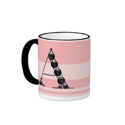 Black Pearl Monogram Font Cup Coffee Mug by TDSwhite
