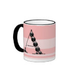 Black Pearl Monogram Font Cup mugs