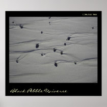 Black Pebble Universe Print