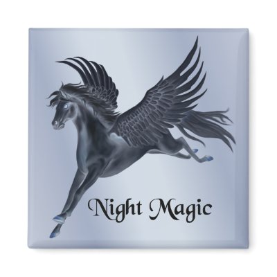 Black Pegasus Refrigerator Magnets by Spice