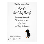 Black penguin invitations