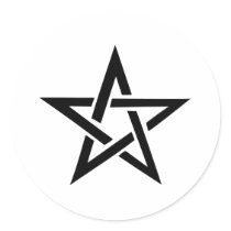 black pentacle pentagram devil 666 stickers