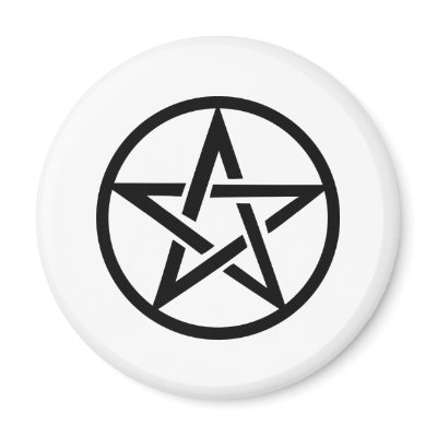 black pentacle pentagram ring fridge magnets by Tomaniac