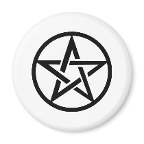 black pentacle pentagram ring magnets by Tomaniac black pentacle pentagram ring magnets