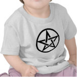 black pentacle pentagram ring tshirts