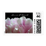 Black Peony Postal Wedding Postage stamp