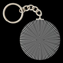 "Black Perplexity" Classic Round Keychain keychains