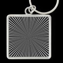 "Black Perplexity" Square Keychain keychains