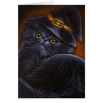Black Persian Cat Card by BY_CYRA Black Persian Cat Card