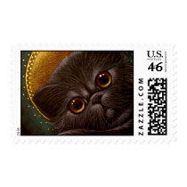 BLACK PERSIAN CAT HOLIDAY Postage postage