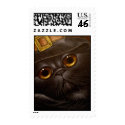 BLACK PERSIAN CAT - THANKSGIVING Postage postage by BY_CYRA BLACK PERSIAN CAT - THANKSGIVING Postage postage