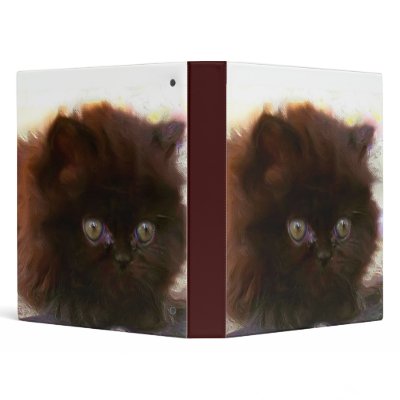 Black Persian Kitten Binder by worldofkitties