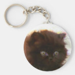 Black Persian Kitten keychain