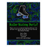 Black Personalized Roller Skating Party Invitation