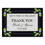 Black Personalized Wedding Favor Gift Tags Business Card