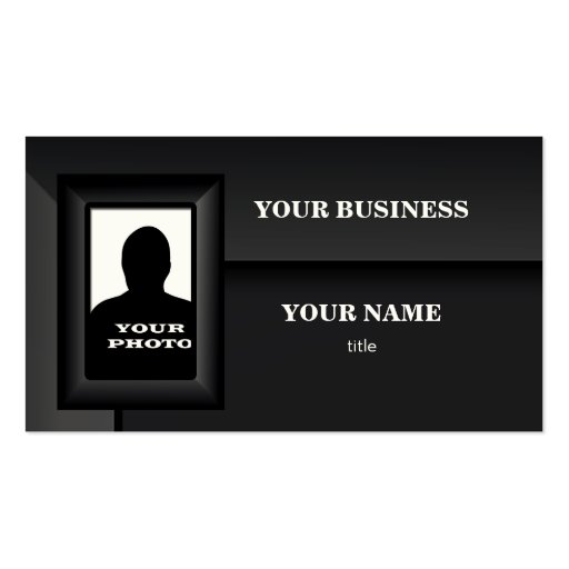 Black Photo Frame Template Business Card