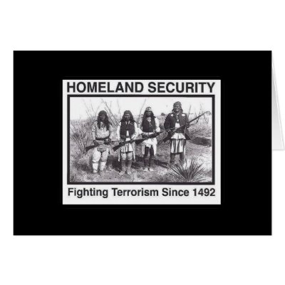 Black Photo Indian Homeland Security Greeting Card by WhiteTiger_LLC