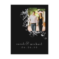 Black Photo Save the Date 04 postcard