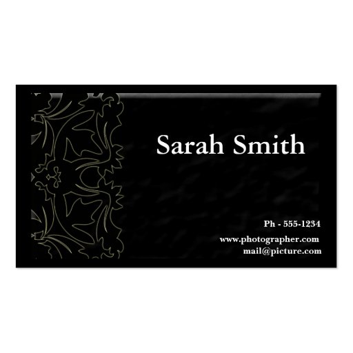 Black Photographer business card