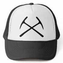 black pickax crossed hats