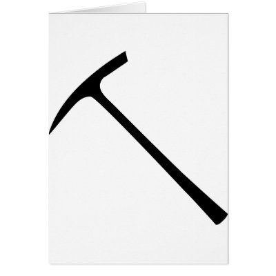 black pickax icon card by Tomaniac