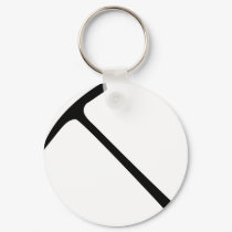 black pickax icon keychains