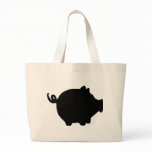 black piggy bank icon bag