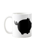 black piggy bank icon mugs
