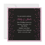 Black & Pink Anniversary Party Invitation