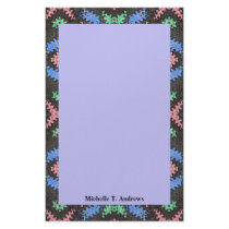 black pink blue abstract stationery
