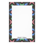 black pink blue abstract stationery paper