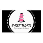 Black Pink Cupcake Cake Bakery Business Cards