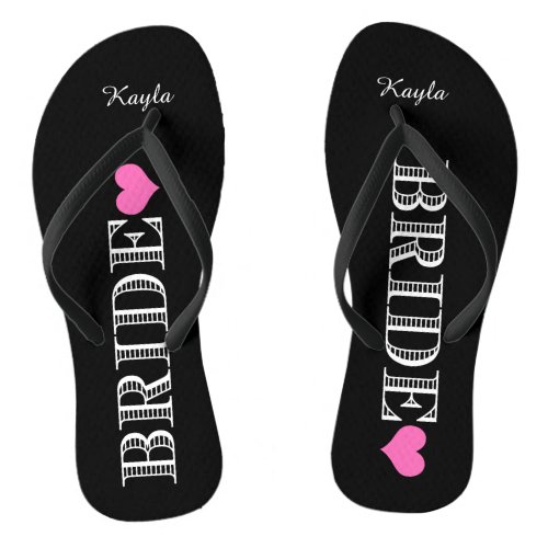 bride flip flops personalized