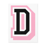 black pink letter D Postcards