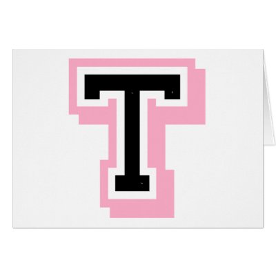 Letter T Pink