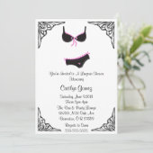 Black Pink Lingerie Bridal Shower Invitation Zazzle