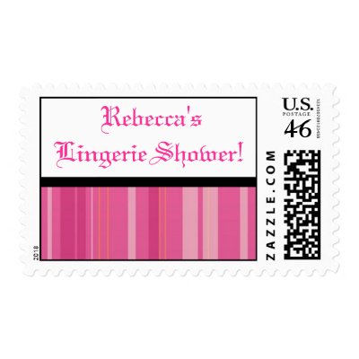 Black/Pink Lingerie Shower Stamps
